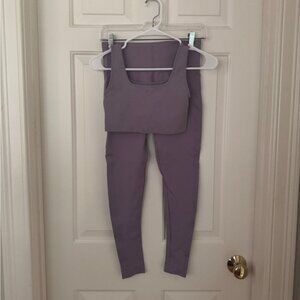 SET Active Women's Purple Tank & Leggings Set